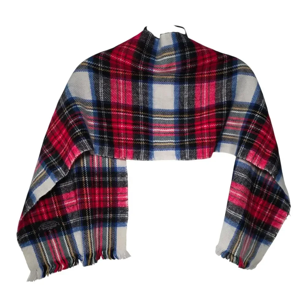 Lot of 3 Plaid Scarves Pendleton Wool + Plush Apparel Oversized Wrap